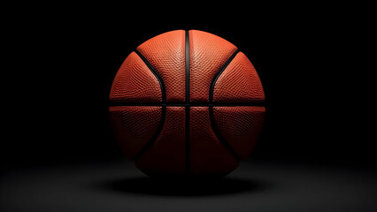 Obraz premium Dimensional Deception: Basketball Surface Transformed into Three-Dimensional Landscape
