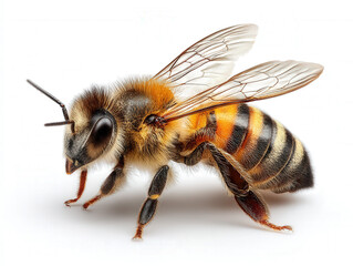 Bee isolated on a white background