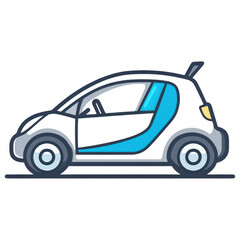 Compact City Car Illustration
