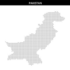 Outline of Pakistan formed by dots