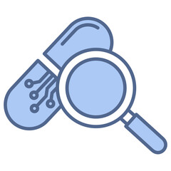 Drug Discovery Blue Icon