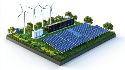 Alternative Power Generation Visual in a Minimalistic Style