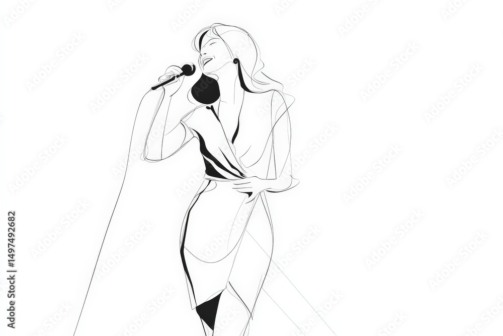 Aufkleber singer performs passionately on stage during a live concert in the evening with a captivating atmosp