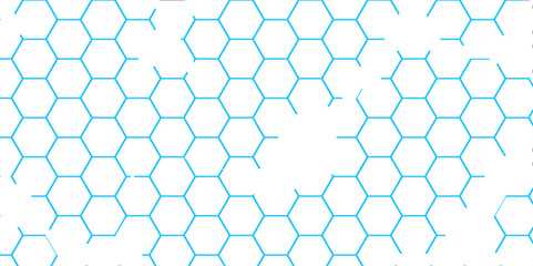 Abstract Blue Hexagonal Pattern Background for Technology and Design