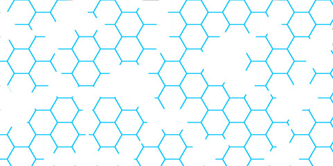 Abstract Blue Hexagonal Pattern Background for Technology and Design