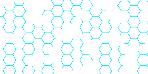 Abstract Blue Hexagon Pattern Design