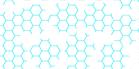 Fototapeta premium Abstract Blue Hexagonal Pattern Background for Technology and Design