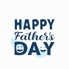 Happy fathers day greeting card design