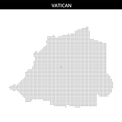 Outline map of the Vatican City in dots