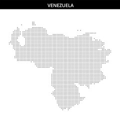 Map outline of Venezuela in dotted style