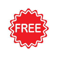 Flat Free Label Vector for Marketing Use.