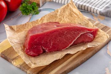 Raw beef meat fillet piece