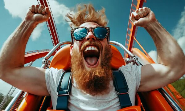 Thrilling roller coaster ride brings joy and excitement at amusement park