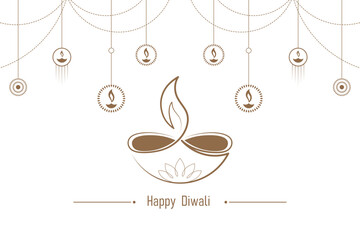 Vector Illustration of Diwali candle lamp for Diwali day