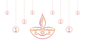 Vector Illustration of Diwali candle lamp for Diwali day