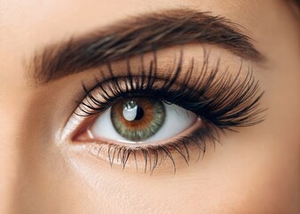 Obraz premium Magnificent Close-Up of an Eye with Long, Lush Eyelashes