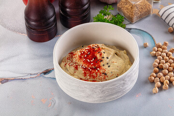 Chickpea vegan hummus dip spread