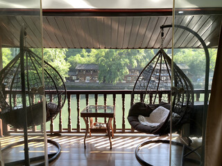 table and chairs on the terrace