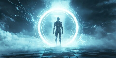 Sci-fi futuristic human