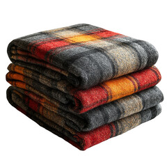 Buy cozy and warm plaid blankets for winter season home decor online now on transparent background