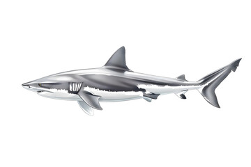 Fototapeta premium Detailed illustration of a blacktip reef shark.