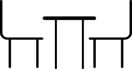 dining table icon. Interior Design. Furniture symbol collection. Home Decoration Related. Dining room sign
