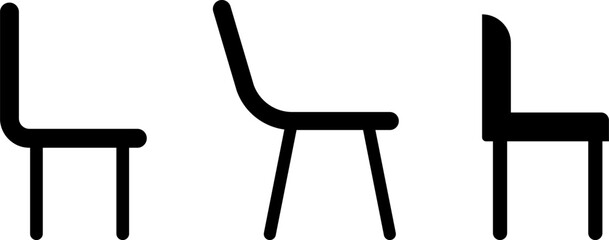 chair icon set. Home Decoration Related. Living room Symbol. Furniture symbol collection. Interior Design

