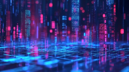 An innovative illustration depicting the intricacies of data analysis in three dimensions.