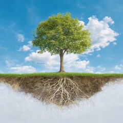 Obraz premium Lonely tree on a field