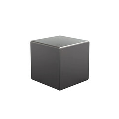 Gray cube, 3D geometric shape