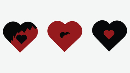 Red heart, a universal symbol of love and romance, perfect for Valentine's Day celebrations or wedding designs