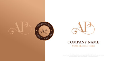 Initial AP Logo Design Vector 