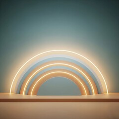 Obraz premium Abstract pastel background with illuminated arches