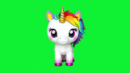 Fototapeta premium Enchanting Unicorn Toy With Colorful Mane