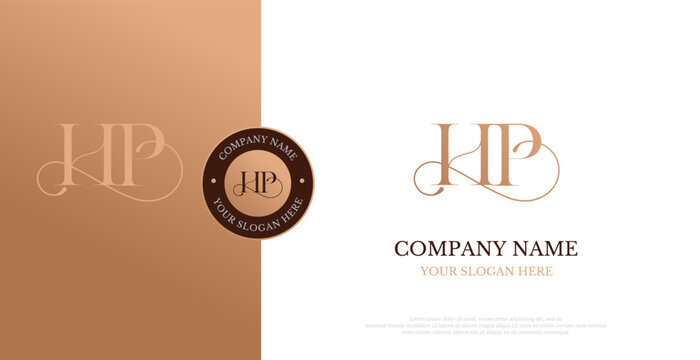 Initial HP Logo Design Vector 
