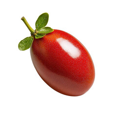 Fresh and Juicy Red Tomato with Green Leaves Isolated on White Background for Culinary and Nutritional Use in Photography and Design Projects Transparent background, PNG