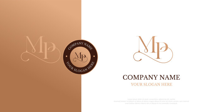 Initial MP Logo Design Vector 