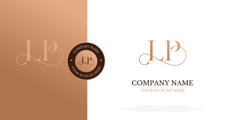Initial LP Logo Design Vector 