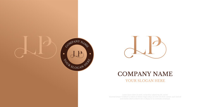 Initial LP Logo Design Vector 