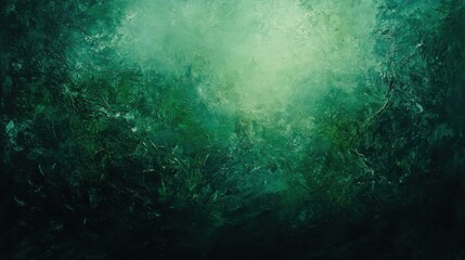 Obraz premium Emerald depths A textured abstract painting.