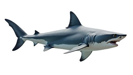 Naklejka premium shark isolated on white background