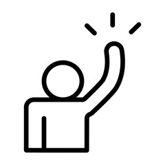 Motivation Vector Line Icon Design