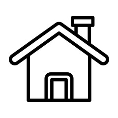 House (Home Life) Vector Line Icon Design