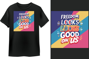 Fototapeta premium Juneteenth T-Shirt Design – Black History & Freedom Day Celebration