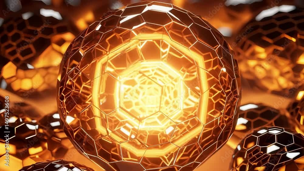 Poster lots of beautiful chaotic and slow translucent spheres on a dark background. suitable for abstract d