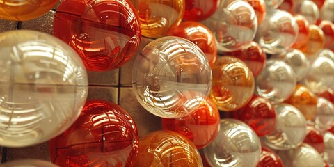 Abstract 3d render of colored bubble shape, modern background design