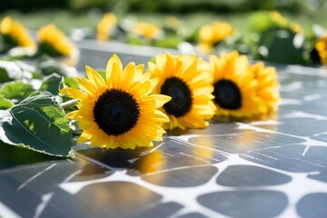 sunflowers in a field