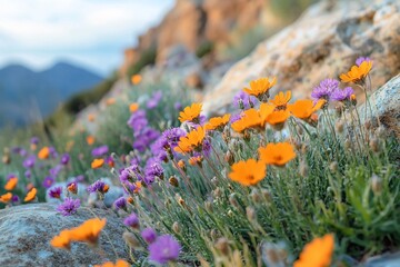 flowers in the mountains
