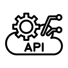 API Vector Line Icon Design