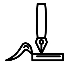 Register Vector Line Icon Design